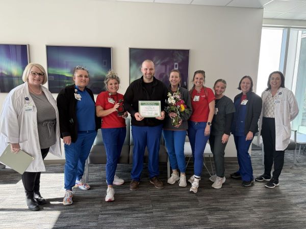 Patrick with several members of the staff on Neuorology