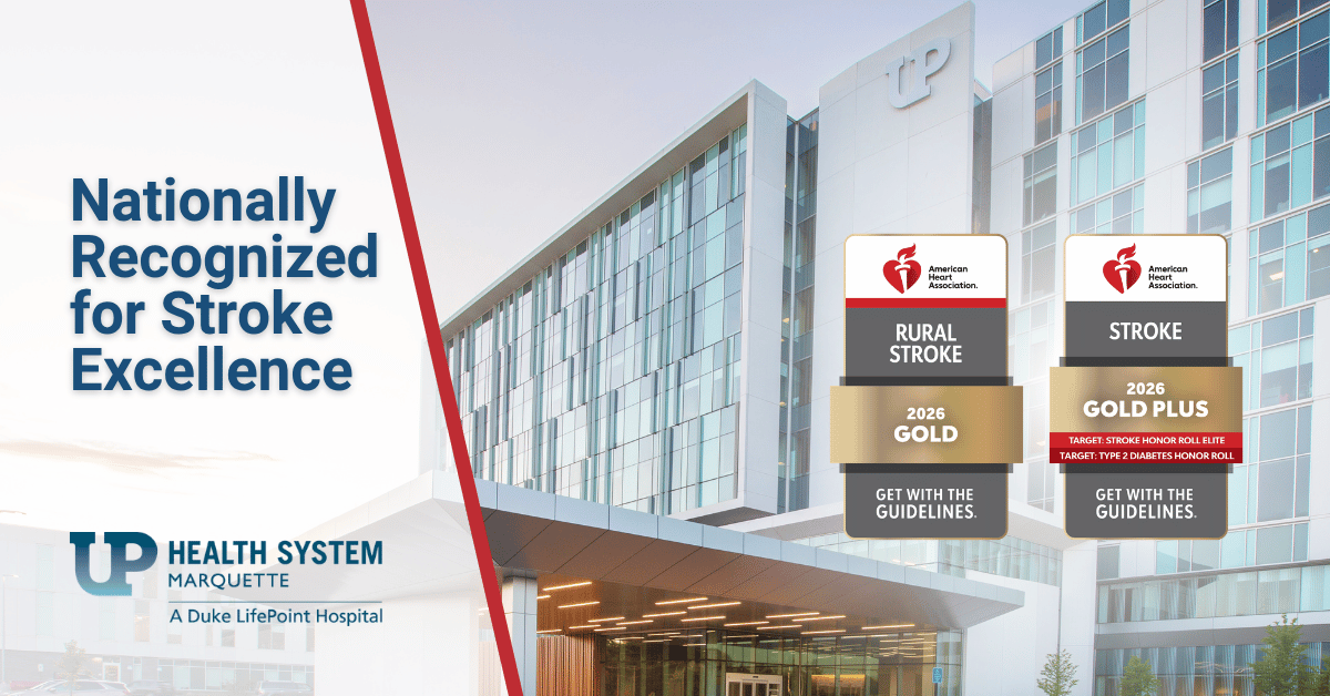 UP Health System – Marquette nationally recognized for excellence in stroke care